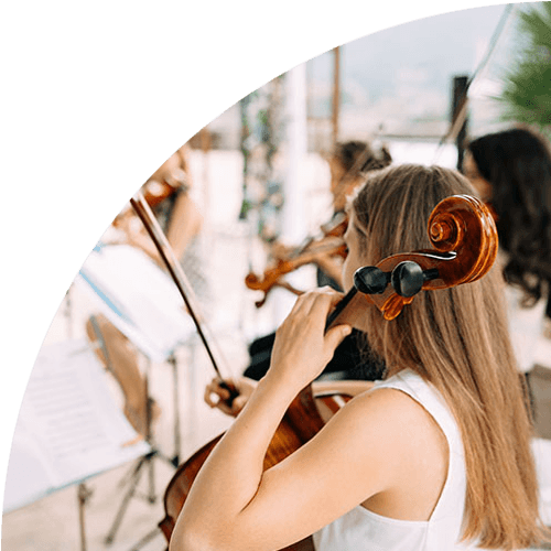 Wedding musicians performing